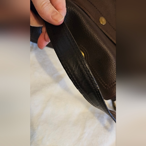 Coach Chelsea Pebbled leather turnlock hobo & zip wallet bundle #10947 Chocolate - Picture 4 of 9